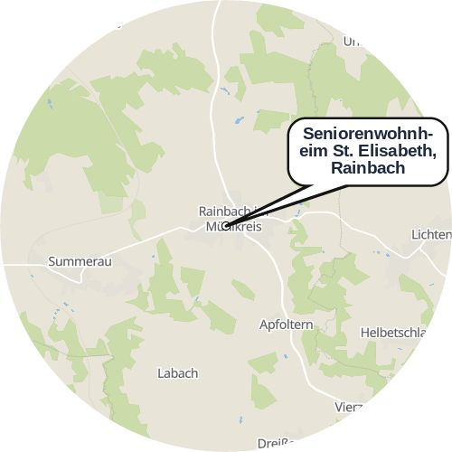 Kartenausschnitt für die Firma Seniorenwohnheim St. Elisabeth, Rainbach