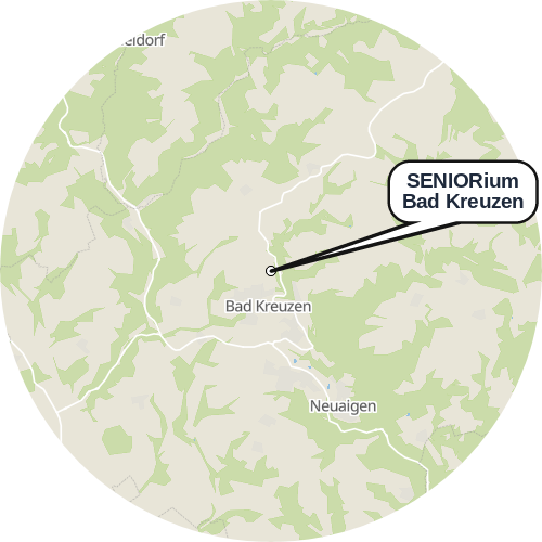 Kartenausschnitt für die Firma SENIORium Bad Kreuzen