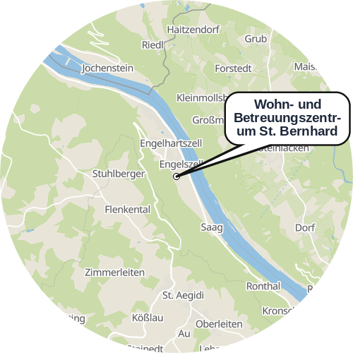 Kartenausschnitt für die Firma Wohn- und Betreuungszentrum St. Bernhard