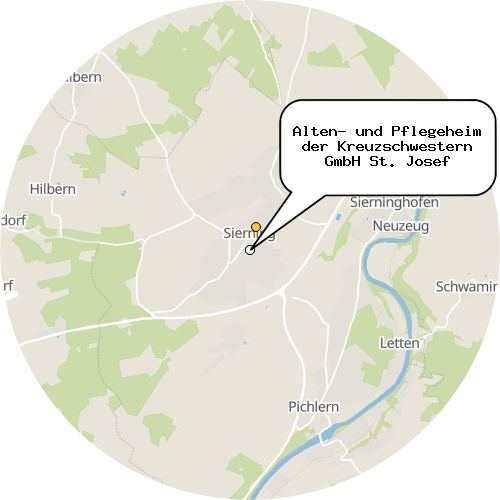 Kartenausschnitt für die Firma Alten- und Pflegeheim der Kreuzschwestern GmbH St. Josef