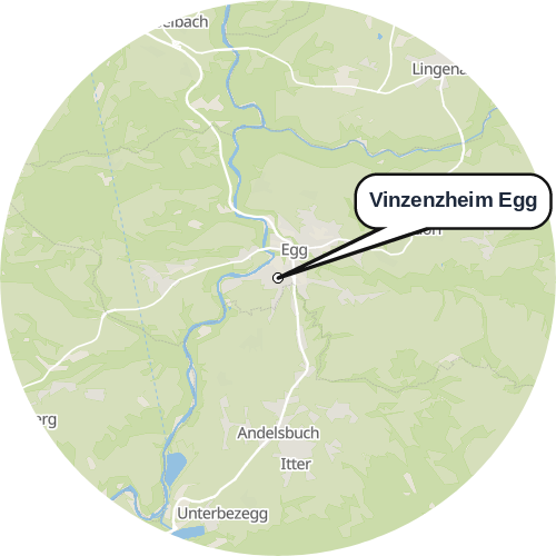 Kartenausschnitt für die Firma Vinzenzheim Egg