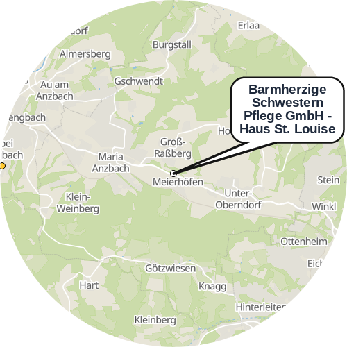 Kartenausschnitt für die Firma Barmherzige Schwestern Pflege GmbH - Haus St. Louise
