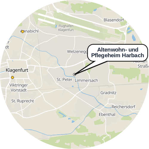 Kartenausschnitt für die Firma Altenwohn- und Pflegeheim Harbach