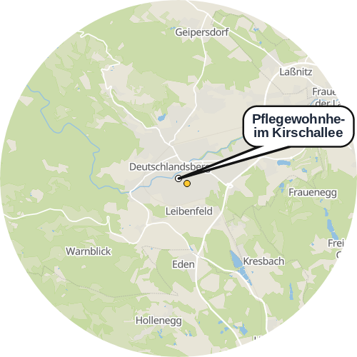 Kartenausschnitt für die Firma Pflegewohnheim Kirschallee