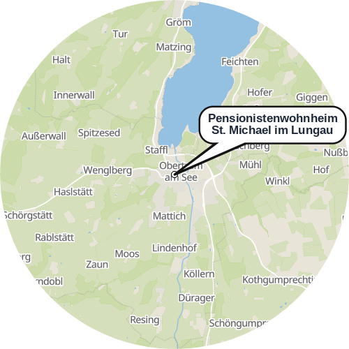 Kartenausschnitt für die Firma Pensionistenwohnheim St. Michael im Lungau