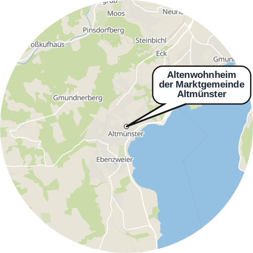 Kartenausschnitt für die Firma Altenwohnheim der Marktgemeinde Altmünster