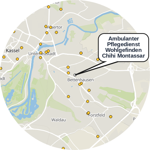 Kartenausschnitt für die Firma Ambulanter Pflegedienst Wohlgefinden Chihi Montassar