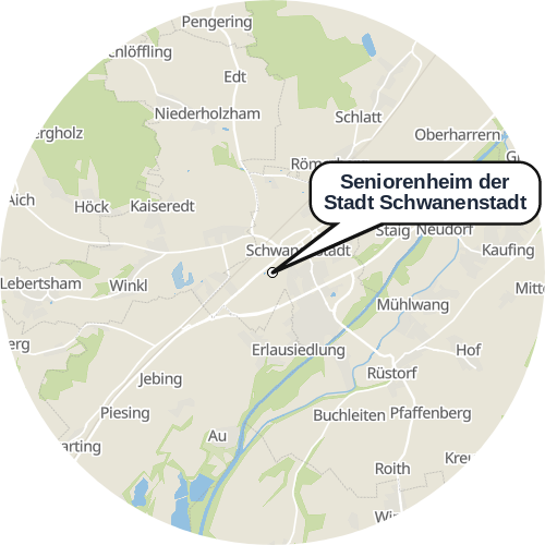 Kartenausschnitt für die Firma Seniorenheim der Stadt Schwanenstadt