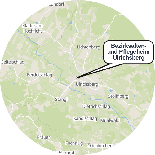 Kartenausschnitt für die Firma Bezirksalten- und Pflegeheim Ulrichsberg