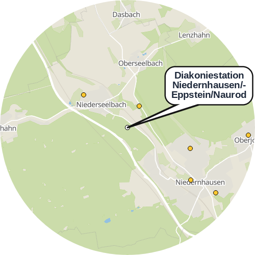 Kartenausschnitt für die Firma Diakoniestation Niedernhausen/Eppstein/Naurod