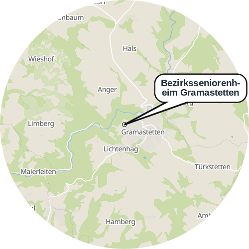 Kartenausschnitt für die Firma Bezirksseniorenheim Gramastetten