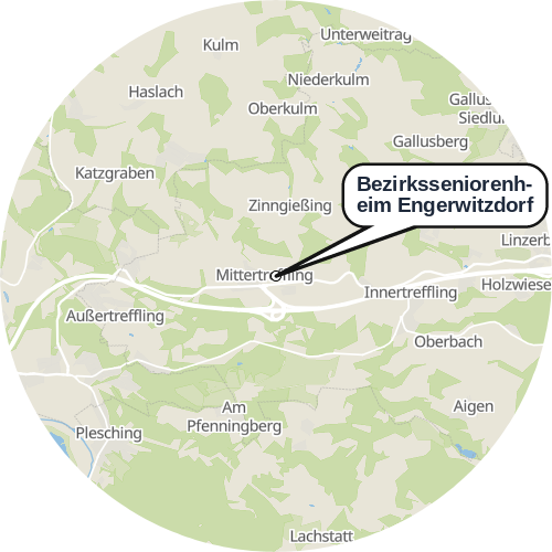 Kartenausschnitt für die Firma Bezirksseniorenheim Engerwitzdorf