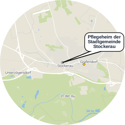 Kartenausschnitt für die Firma Pflegeheim der Stadtgemeinde Stockerau
