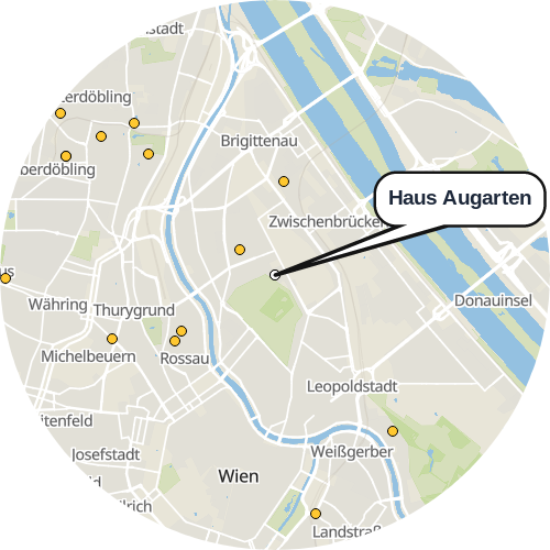 Kartenausschnitt für die Firma Haus Augarten