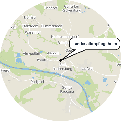Kartenausschnitt für die Firma Landesaltenpflegeheim
