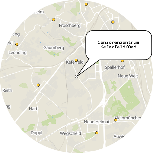 Kartenausschnitt für die Firma Seniorenzentrum Keferfeld/Oed