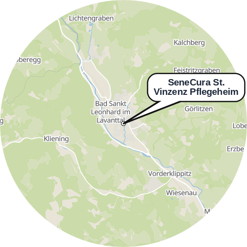 Kartenausschnitt für die Firma SeneCura St. Vinzenz Pflegeheim