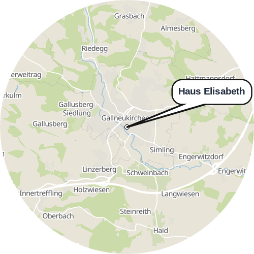 Kartenausschnitt für die Firma Haus Elisabeth