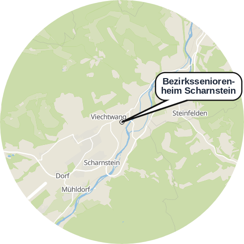 Kartenausschnitt für die Firma Bezirksseniorenheim Scharnstein