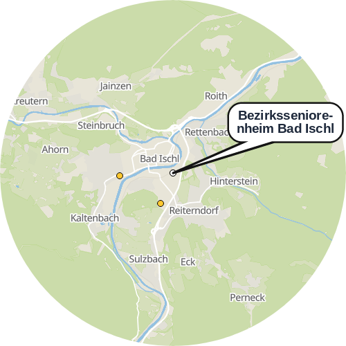 Kartenausschnitt für die Firma Bezirksseniorenheim Bad Ischl