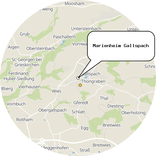 Kartenausschnitt für die Firma Marienheim Gallspach