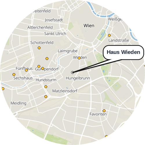 Kartenausschnitt für die Firma Haus Wieden