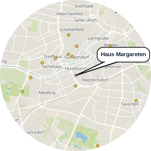 Kartenausschnitt für die Firma Haus Margareten
