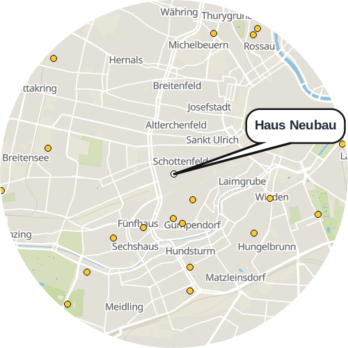 Kartenausschnitt für die Firma Haus Neubau