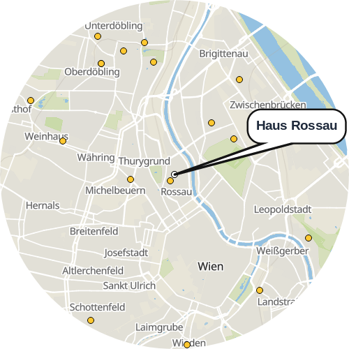 Kartenausschnitt für die Firma Haus Rossau