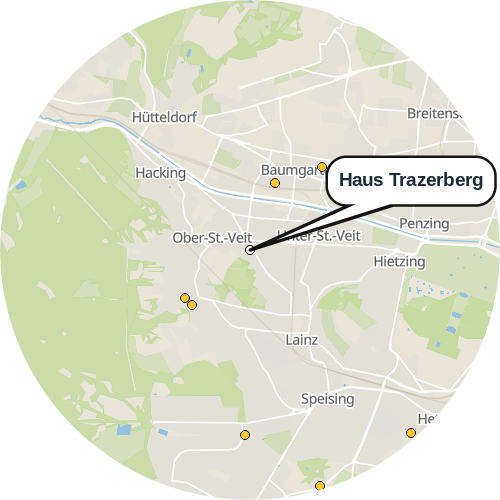 Kartenausschnitt für die Firma Haus Trazerberg