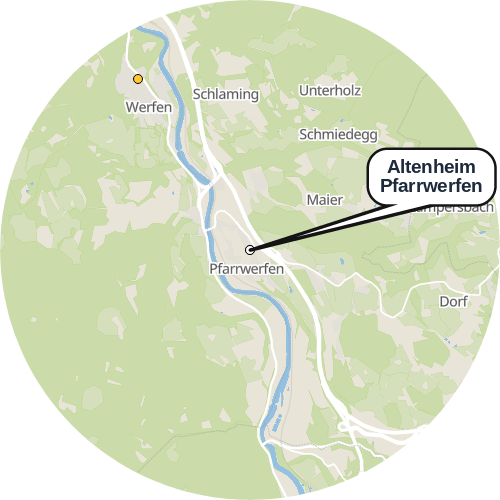 Kartenausschnitt für die Firma Altenheim Pfarrwerfen