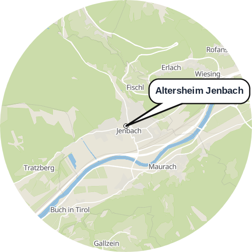 Kartenausschnitt für die Firma Altersheim Jenbach