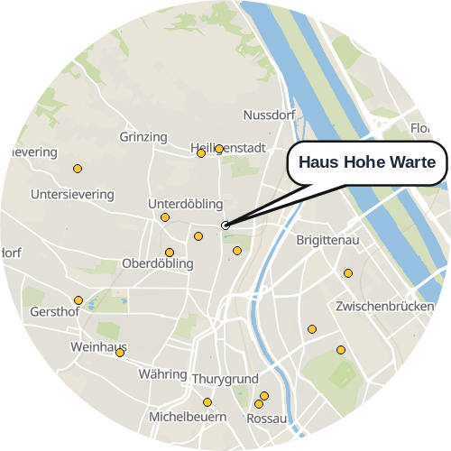 Kartenausschnitt für die Firma Haus Hohe Warte