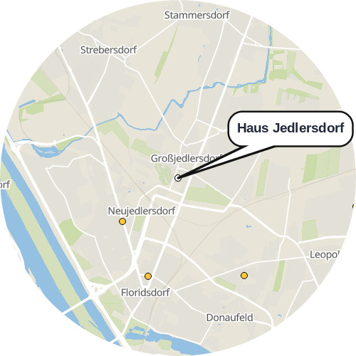 Kartenausschnitt für die Firma Haus Jedlersdorf