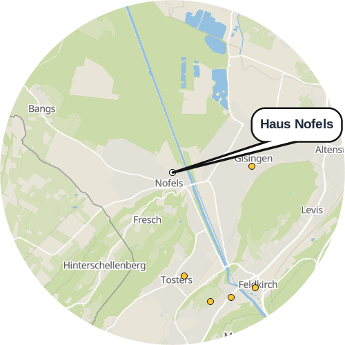 Kartenausschnitt für die Firma Haus Nofels