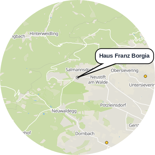 Kartenausschnitt für die Firma Haus Franz Borgia