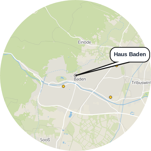 Kartenausschnitt für die Firma Haus Baden