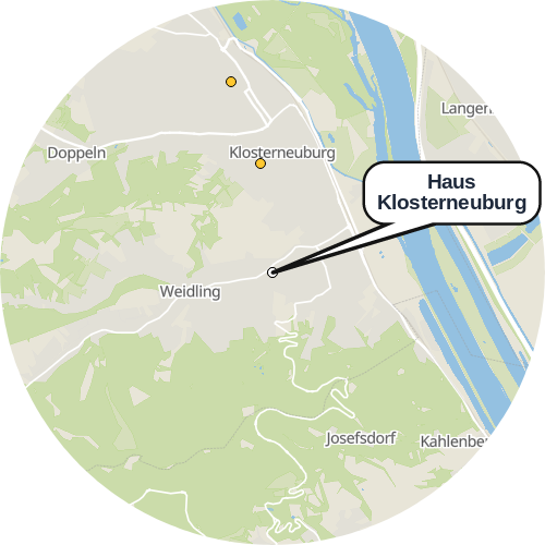 Kartenausschnitt für die Firma Haus Klosterneuburg