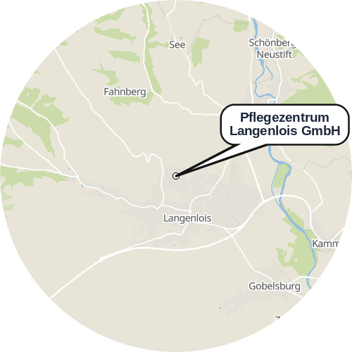 Kartenausschnitt für die Firma Pflegezentrum Langenlois GmbH