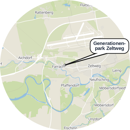 Kartenausschnitt für die Firma Generationenpark Zeltweg