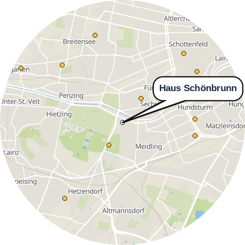 Kartenausschnitt für die Firma Haus Schönbrunn