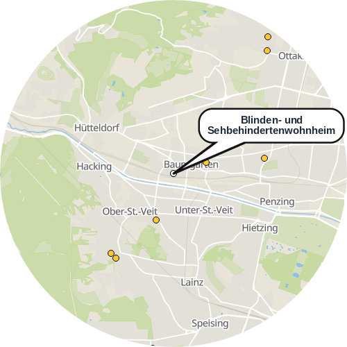 Kartenausschnitt für die Firma Blinden- und Sehbehindertenwohnheim