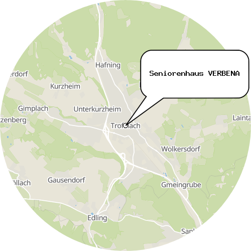 Kartenausschnitt für die Firma Seniorenhaus VERBENA
