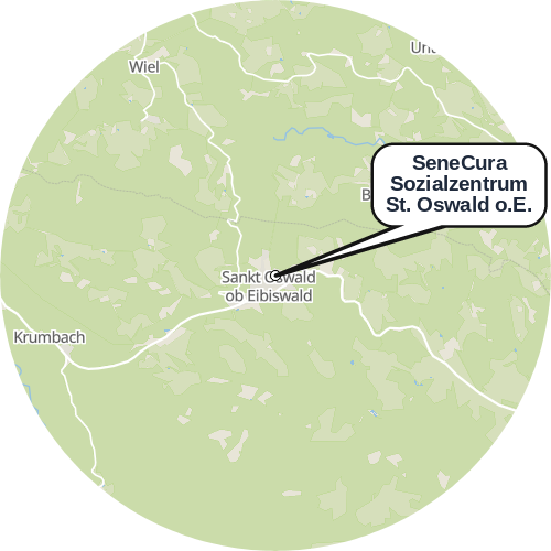 Kartenausschnitt für die Firma SeneCura Sozialzentrum St. Oswald o.E.