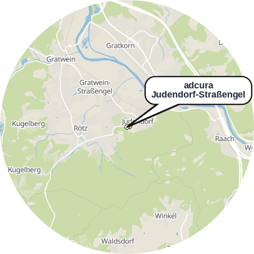 Kartenausschnitt für die Firma adcura Judendorf-Straßengel