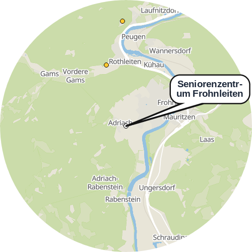 Kartenausschnitt für die Firma Seniorenzentrum Frohnleiten