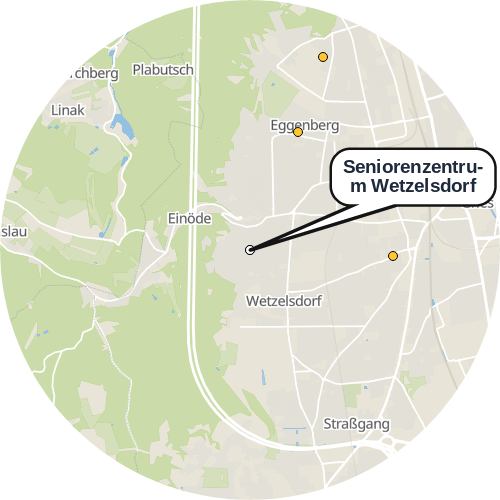 Kartenausschnitt für die Firma Seniorenzentrum Wetzelsdorf