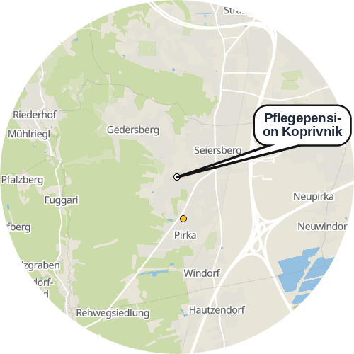 Kartenausschnitt für die Firma Pflegepension Koprivnik