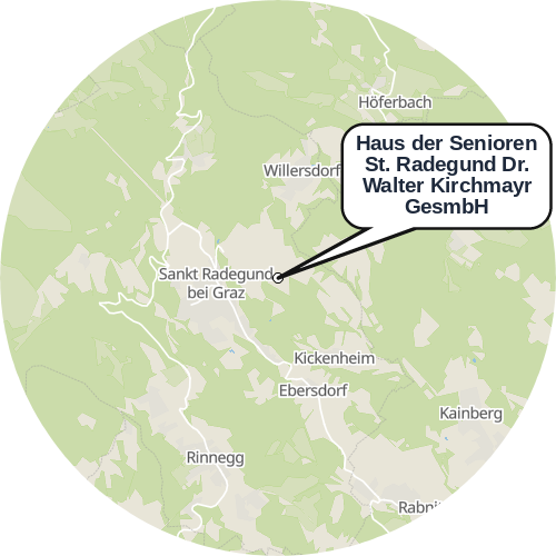 Kartenausschnitt für die Firma Haus der Senioren St. Radegund Dr. Walter Kirchmayr GesmbH