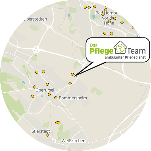Kartenausschnitt für die Firma "Das Pflege-Team " Ambulanter Pflegedienst